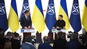 Спілкування зі ЗМІ за підсумками зустрічі Володимира Зеленського та Марка Рютте