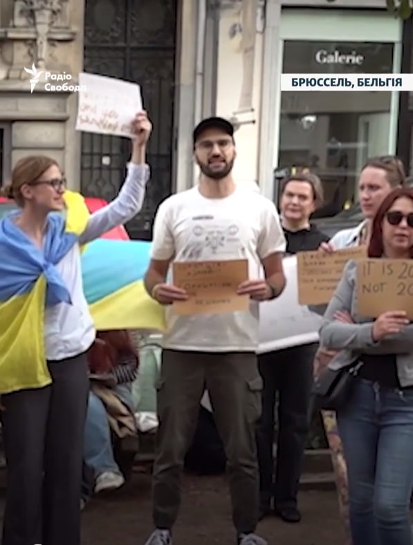 У Брюсселі українці виявили солідарність із протестами в Україні