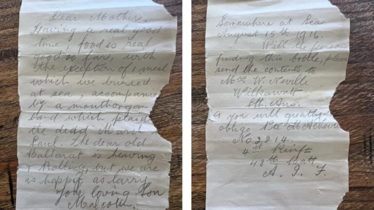На пляжі в Австралії знайшли пляшку з листами солдатів Першої світової