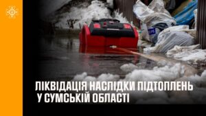 На Миколаївщині та Сумщині рятувальники ліквідовують наслідки підтоплень