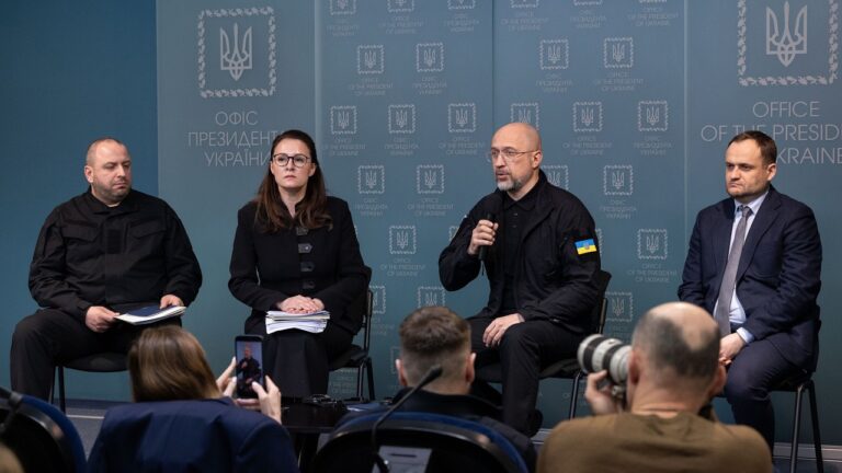 Брифінг Юлії Свириденко, Дениса Шмигаля, Рустема Умєрова й Олексія Кулеби за підсумками РНБО