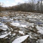 На Полтавщині утворився льодовий затор на річці