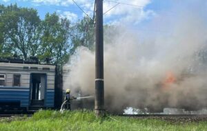 На Черкащині під час руху спалахнув електропоїзд