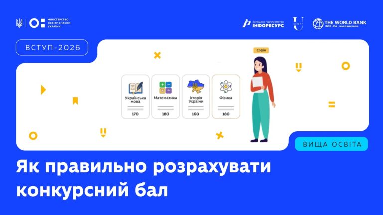 ВСТУП-2026: Як правильно розрахувати конкурсний бал