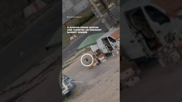 Russia Deliberately Targets a Market Vendor with a Drone