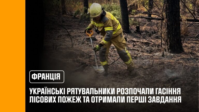 Українські рятувальники розпочали гасіння лісових пожеж у Франції та отримали перші завдання